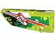 Part No: 64683pb010  Name: Technic, Panel Fairing # 3 Small Smooth Long, Side A with Red Stripe and 'TIO OIL' on Black, White and Green Camouflage Pattern (Sticker) - Set 42027