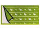 Part No: 87079pb0959  Name: Tile 2 x 4 with Lime Blanket with White Lines and Lightning Bolts Pattern (Sticker) - Sets 41340 / 41381