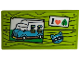 Part No: 87079pb1578  Name: Tile 2 x 4 with Wood Grain, RV Poster, 'I Heart Leaf' Sticker, and Raccoon Head Pattern (Sticker) - Set 42652