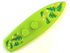 Part No: 90397pb021  Name: Minifigure, Utensil Surfboard Standard with Green Pine Trees and Gold and White Stars Pattern (BAM)