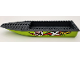 Part No: 92710c01pb06  Name: Boat, Hull Unitary 28 x 8 with Dark Bluish Gray Top with '54' in White Circle and Xtreme Logo on Black Checkered Background Pattern on Both Sides (Stickers) - Set 60254