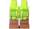 Part No: 970c88pb22  Name: Hips and Reddish Brown Legs with Lime Cloak Ends with Fringe and Bright Green Hourglasses Pattern
