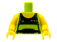 Part No: 973pb0711c01  Name: Torso Tank Top with Black Front and Weight Lifter's Belt Pattern / Yellow Arms / Yellow Hands