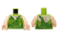 Part No: 973pb1107c01  Name: Torso Batman Poison Ivy Plant Foliage Pattern / Light Nougat Arms / Light Nougat Hands