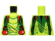 Part No: 973pb1192  Name: Torso Ninjago Snake with Dark Green Straps and Red Vials Pattern (Spitta)