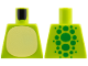 Part No: 973pb6450  Name: Torso Bright Light Yellow Belly, Green Spots on Back Pattern