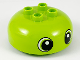 Part No: 98220pb10  Name: Duplo, Brick Round 4 x 4 Dome Top with 2 x 2 Studs with 2 Large Circled Eyes Pattern