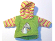 Part No: scl039  Name: Scala, Clothes Female Jacket with Multicolor Striped Hood and Sleeves