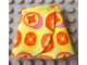 Part No: 22191  Name: Scala, Clothes Female Skirt Short with Dark Pink, Orange, Red, and Yellow Xs and Os Pattern