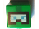 Part No: 19729pb071  Name: Minifigure, Head, Modified Cube with Pixelated Black and Light Aqua Goggles and Medium Azure Eyes Pattern (Minecraft Diver Explorer)