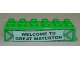 Part No: 2300pb007  Name: Duplo, Brick 2 x 6 with 'WELCOME TO GREAT WATERTON' Pattern