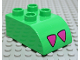 Part No: 2302pb01  Name: Duplo, Brick 2 x 3 Slope Curved with Magenta Triangles Pattern