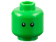 Part No: 28621pb0107  Name: Minifigure, Head Black Eyes with White Pupils Pattern - Vented Stud