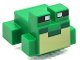 Part No: 3128pb03  Name: Minecraft Frog with Black and White Eyes, Green Mouth, Bright Light Yellow Vocal Sac Pattern