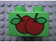 Part No: 3437pb004  Name: Duplo, Brick 2 x 2 with 2 Apples Pattern