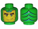 Part No: 3626px102  Name: Minifigure, Head Balaclava with Green Goblin Face, Lines on Back Pattern