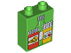 Part No: 4066pb399  Name: Duplo, Brick 1 x 2 x 2 with Medicine and Pill Bottles Pattern