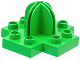 Part No: 42058  Name: Duplo, Plate 4 x 4 with 2 x 2 x 2 Dome Top and Cross Cut Slots