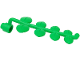 Part No: 5056  Name: Duplo, Plant Vine Bent with Leaves and Stud Receptacle on End