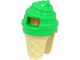 Part No: 80678pb01  Name: Minifigure, Headgear Head Cover, Costume Ice Cream with Tan Cone Pattern