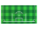 Part No: 90498pb31  Name: Tile 8 x 16 with Bottom Tubes, Textured Surface with Green and Checkerboard Soccer (Football) Pitch, and White Goal Box and Penalty Area Lines Pattern