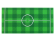 Part No: 90498pb33  Name: Tile 8 x 16 with Bottom Tubes, Textured Surface with Green and Checkerboard Soccer (Football) Pitch, and White Center Circle and Halfway Lines Pattern