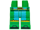 Part No: 970c00pb1769  Name: Hips and Legs with Medium Azure Panels and Belt with Gold Buckle and Triangles, Yellow Stripes on Knees, Black 'NANA' and Boot Tips Pattern