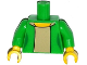 Part No: 973pb2005c01  Name: Torso Simpsons Female Jacket over Tan Shirt Pattern / Bright Green Arms / Yellow Hands