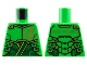 Part No: 973pb5517  Name: Torso Armor Plates over Dark Green Tunic, Gold Trim and Ninjago Logogram Letter L, 'LLOYD' on Back Pattern