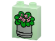 Part No: 4066pb068  Name: Duplo, Brick 1 x 2 x 2 with Potted Plant Pattern