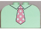 Part No: 4744px19  Name: Slope, Curved 4 x 2 x 2 Double with Four Studs with Tie Pink Pattern