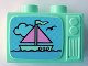Part No: 4916pb02  Name: Duplo Utensil Television 1 x 2.5 x 1.3 with Ship Pattern
