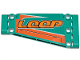 Part No: 18945pb006L  Name: Technic, Panel Plate 5 x 11 x 1 Tapered with Orange Stripes and 'LOOP' Pattern Model Left Side (Sticker) - Set 42117