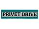 Part No: 2431pb0925  Name: Tile 1 x 4 with Black 'PRIVET DRIVE' on White Stripe Pattern (Sticker) - Set 76451