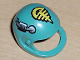Part No: 2715px1  Name: Technic, Figure Accessory Helmet with Yellow, Black and Silver Pattern