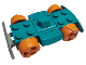 Part No: 30558c06  Name: Vehicle, Base 4 x 6 Racer Base with Orange Wheels
