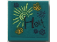 Part No: 3068pb2637  Name: Tile 2 x 2 with Butterflies, Flowers, Heart, Sun and 'Hola' Pattern (Sticker) - Set 43202