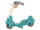 Part No: 36273c02  Name: Kick Scooter with Dark Bluish Gray Wheels, White Steering Link, and Flat Silver Handlebars