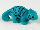 Part No: 57763pb02  Name: Chameleon with Black and Bright Light Blue Stripes Pattern