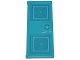 Part No: 80683pb008  Name: Door 1 x 3 x 6 with Stud Handle with Medium Azure Square Panels with Diamonds Pattern (Stickers) - Set 43224