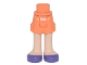 Part No: 11202c00pb17  Name: Mini Doll Hips and Shorts with Light Nougat Legs and Dark Purple Shoes Pattern