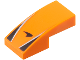 Part No: 11477pb208  Name: Slope, Curved 2 x 1 x 2/3 with McLaren Logo, Silver Stripes, Black Triangles Pattern