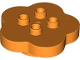 Part No: 15515  Name: Duplo, Brick Round 4 x 4 Flat Top Scalloped with 2 x 2 Studs
