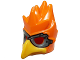 Part No: 16656pb05  Name: Minifigure, Headgear Mask Bird (Phoenix) with Yellow Beak and Dark Bluish Gray Goggles Pattern