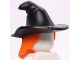 Part No: 20606pb07  Name: Minifigure, Hair Combo, Hair with Hat, Mid-Length Scraggly with Molded Black Floppy Witch Hat Pattern (BAM)