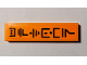 Part No: 2431pb623  Name: Tile 1 x 4 with Black Ninjago Logogram 'UPTOWN' on Orange Background Pattern (Sticker) - Set 70607