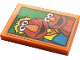Part No: 26603pb120  Name: Tile 2 x 3 with Picture of Elmo and Louie on Green Background Pattern (Sticker) - Set 21324