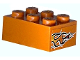 Part No: 3002pb14  Name: Brick 2 x 3 with Orange Flame Pattern on Both Ends (Stickers) - Set 8641