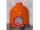 Part No: 30151pb01  Name: Brick, Round 2 x 2 x 1 2/3 Dome Top with Round Flame Pattern (Sticker) - Sets 3143 / 3148