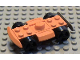 Part No: 30558c01  Name: Vehicle, Base 4 x 6 Racer Base with Black Wheels and Light Gray Bumper